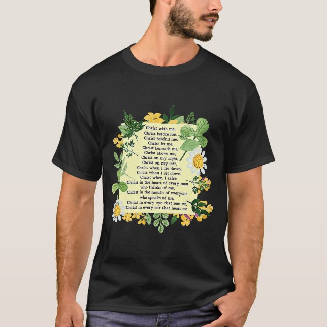 St Patrick Breastplate Gebet Patrick's Day Kathol T-Shirt (Vorderseite)