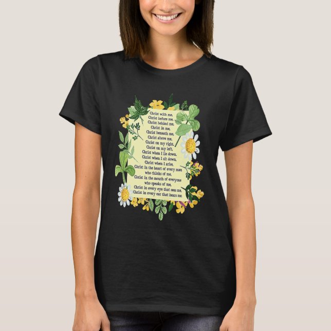 St Patrick Breastplate Prayer Patrick's Day Cathol T-Shirt (Vorderseite)