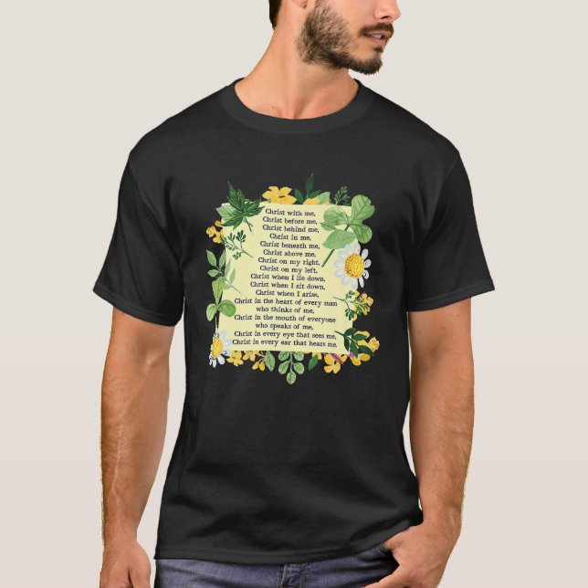St Patrick Breastplate Prayer Patrick's Day Cathol T-Shirt (Vorderseite)