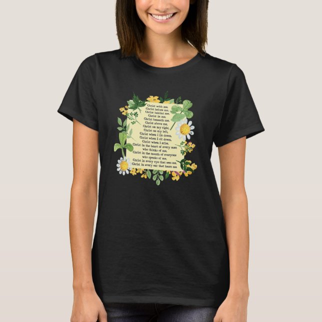 St Patrick Breastplate Prayer Patrick's Day Cathol T-Shirt (Vorderseite)