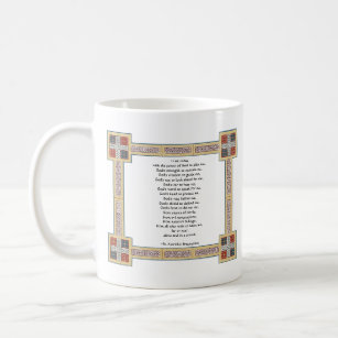 St Patrick Brustplatten-Gebet mit keltischen Kaffeetasse