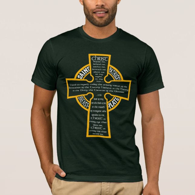 St Patrick Brustplatten-T - Shirt (or/wh) (Vorderseite)