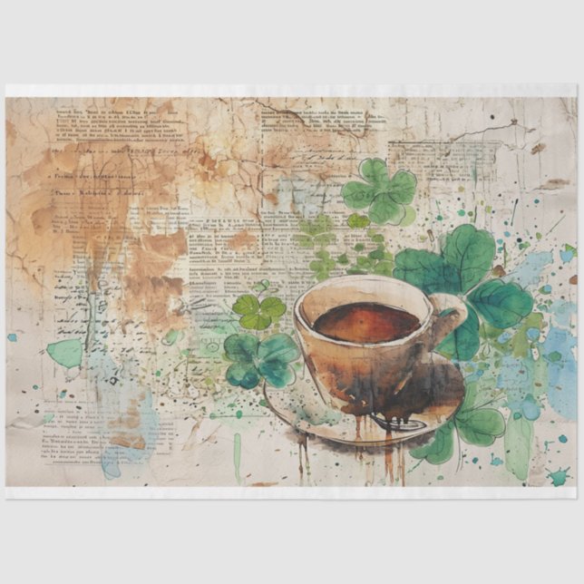 St Patrick Coffee Irish Mist und Java Bliss Seidenpapier (Vorderseite)