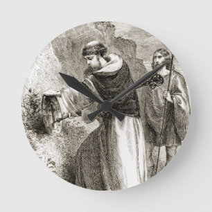 St Patrick, das Connals Schild mit dem Kreuz Runde Wanduhr