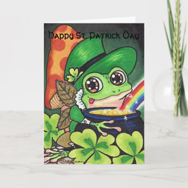 St. Patrick Day Grußkarte Karte (Vorderseite)