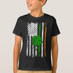 St Patrick Day Irish American Flag Retro Saint Pat T-Shirt