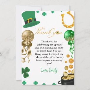 St Patrick Day Kleeblatt Geburtstag Danke, dass Si Ankündigung