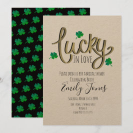 St Patrick Day Lucky in Liebe Gold Brautparty Einladung