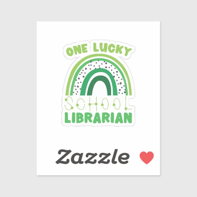 St. Patrick Day Lucky Librarian Aufkleber (Blatt)