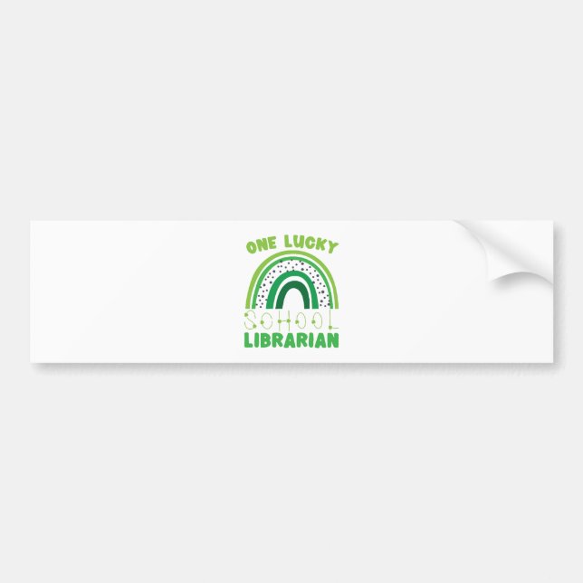 St. Patrick Day Lucky Librarian Autoaufkleber (Vorne)