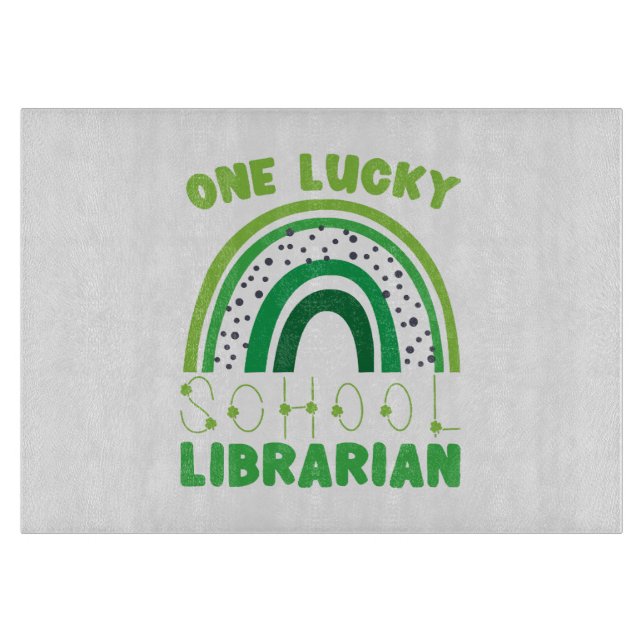 St. Patrick Day Lucky Librarian Schneidebrett (Vorderseite)