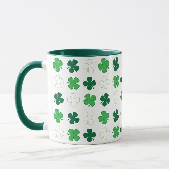St Patrick Day Mug Shamrock vert irlandais (Gauche)
