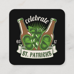 St. Patrick Day Quadratische Visitenkarte