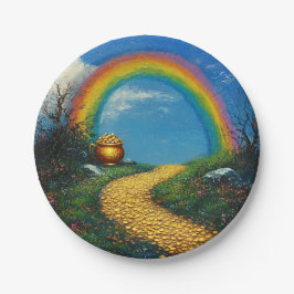 St. Patrick Day Rainbow & Pot of Gold jedes Alter Pappteller