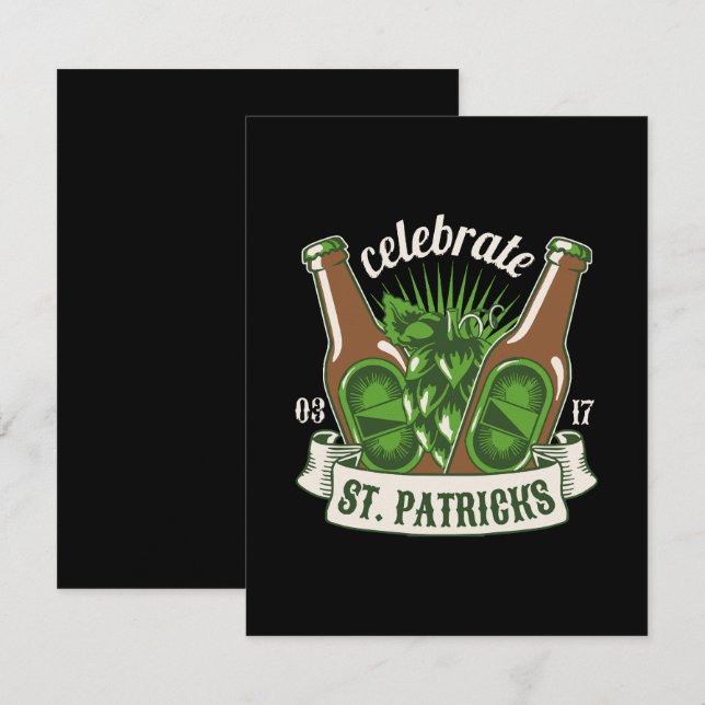 St. Patrick Day RSVP Karte (Vorne/Hinten)