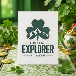 St Patrick Days Mountain Trail Lucky Feiertagskarte
