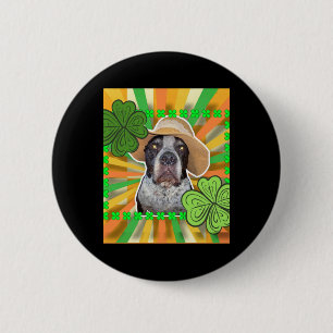 St. Patrick Dog Sticker Button