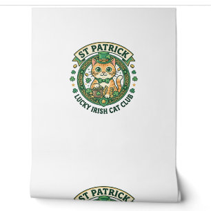 St. Patrick Glücklicher Irischer Katze Süße Katze Tapete