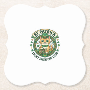 St. Patrick Glücklicher Irischer Katze Süße Katze Untersetzer