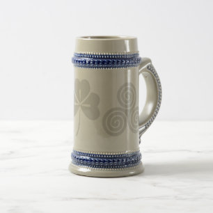 St Patrick Gray/blue Beer Mug