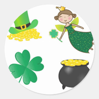 St. Patrick Icons Runder Aufkleber