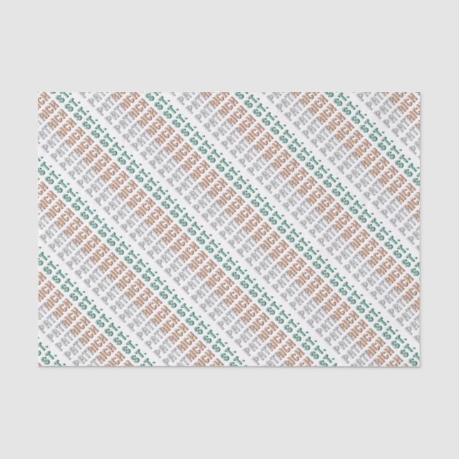 St. Patrick Ireland Irish St. Paddy Typography Seidenpapier (Vorderseite)