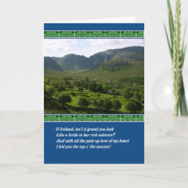 St Patrick irischer Segen Tagesirlands Karte