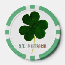 St. Patrick Irish Kleeblatt Clover Ireland Poker