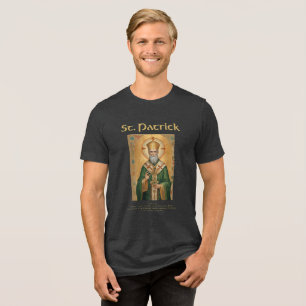 St Patrick Irish Roman Katholic Gift Tri-Blend Shirt