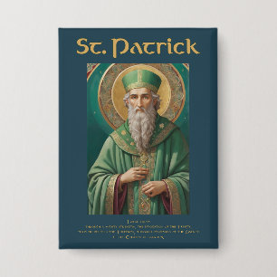 St Patrick Katholic Prayer Button