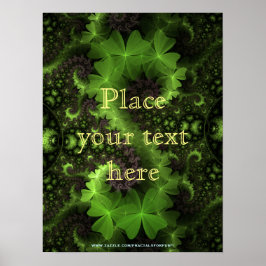 St Patrick Kleeblatt Field Poster