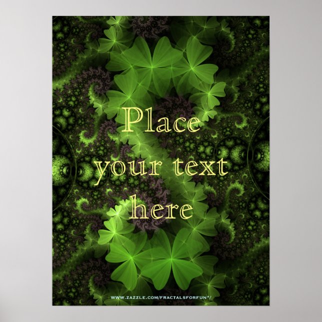 St Patrick Kleeblatt Field Poster (Vorne)