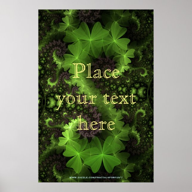 St Patrick Kleeblatt Field Poster (Vorne)