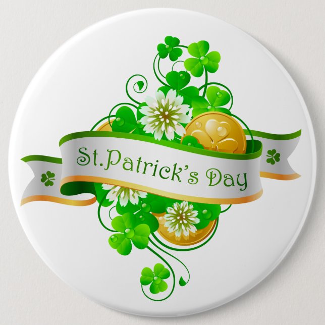 St Patrick Knopf Tag20 Button (Vorderseite)