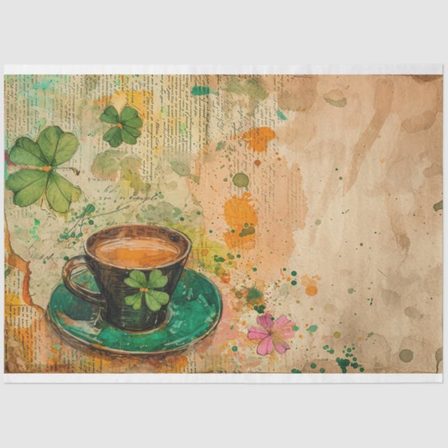 St. Patrick Leprechaun's Ephemeral Espresso Seidenpapier (Vorderseite)
