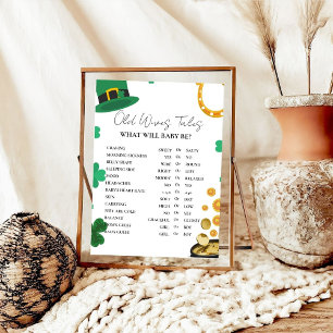 St Patrick Old Ehefrauen Tales Baby Duschspiel Poster