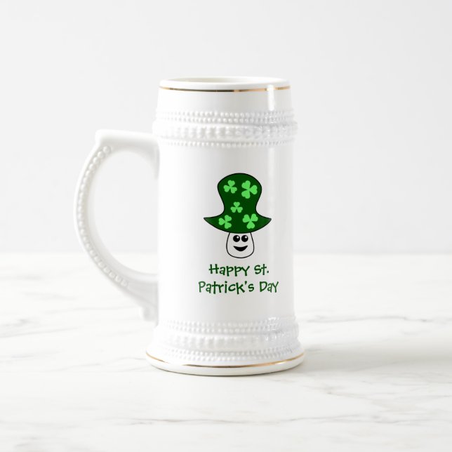 St Patrick Pilz Stein Bierglas (Links)