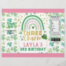 St Patrick Pink Three ist ein Charm Chip Bag Wrapp