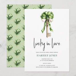 St Patrick’s Bridal Shower Gold Key & Clover Einladung