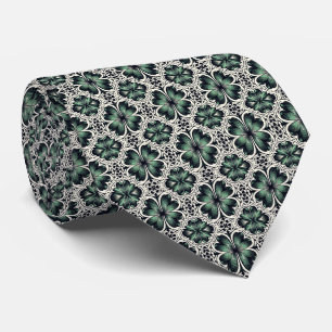 St. Patrick’s Day Abstractes 4-Blatt-Kleeblatt-Mus Krawatte