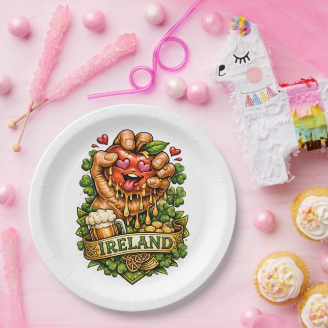 St. Patrick’s Day Apfel Wahnsinn 🍀 Pappteller (Party)