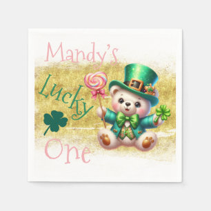 St. Patrick’s Day Bär Süßigkeiten Geburtstag Glück Serviette