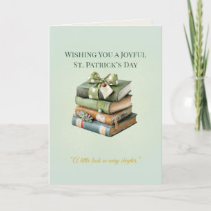 St. Patrick’s Day Bücherstapel Karte – Irisches Gl