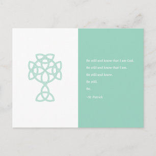 St. Patrick’s Day Celtic Cross Zitat von St. Pat Feiertagspostkarte
