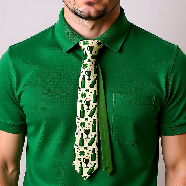 St. Patrick’s Day Cheers & Clovers Krawatte (St. Patrick’s Day Cheers & Clovers Necktie)