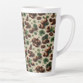 St. Patrick’s Day Coffee & Shamrock Pattern Milchtasse