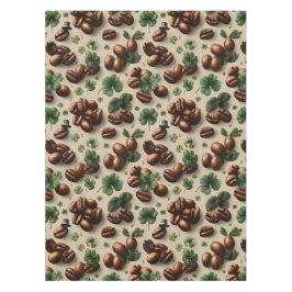 St. Patrick’s Day Coffee & Shamrock Pattern Tischdecke