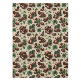 St. Patrick’s Day Coffee & Shamrock Pattern Tischdecke
