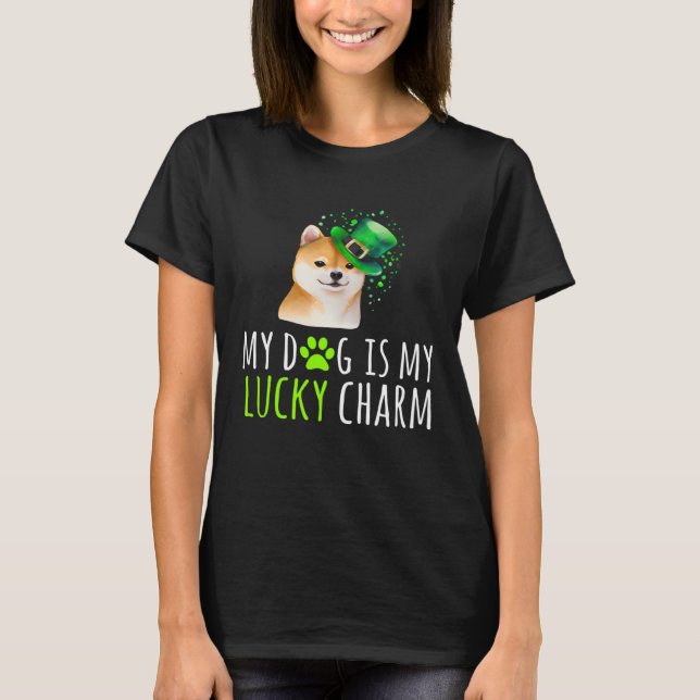 St Patrick s Day Corgi Lucky Charm Leprechaun Sham T-Shirt (Vorderseite)