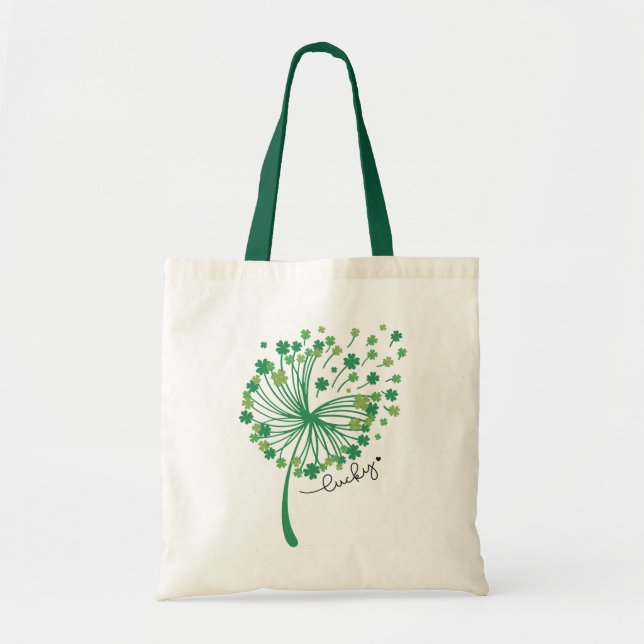 St.Patrick’s Day Dandelion Lucky Tragetasche (Vorne)